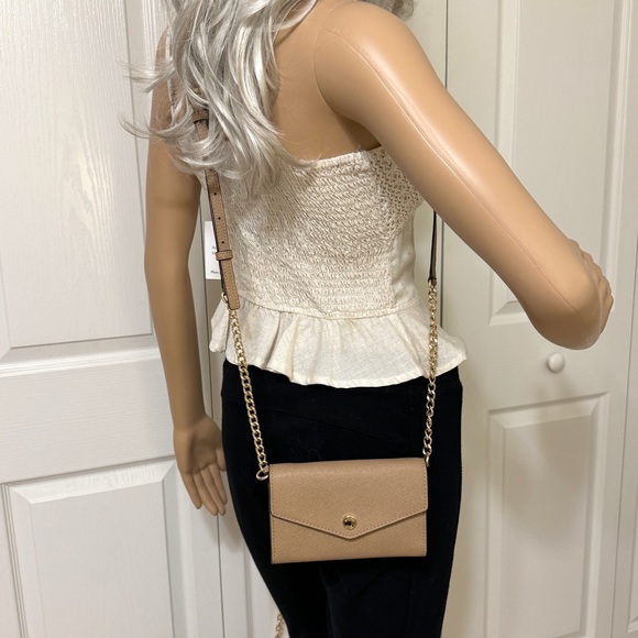 Michael Kors Brown Leather Crossbody Handbag Wallet - Picture 2 of 12